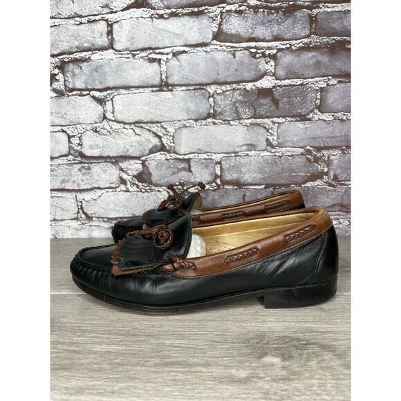 Allen Edmonds Woodstock Brown Black Leather Kiltie Loafers Dress Shoes Men 9.5D main image 10